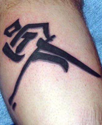 Black Hockey Tattoo