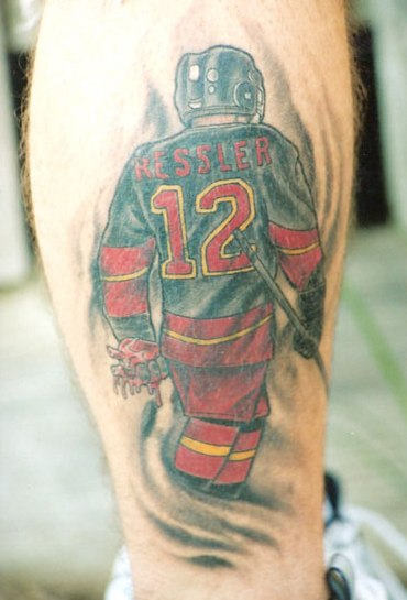 Player Tattoo On Leg