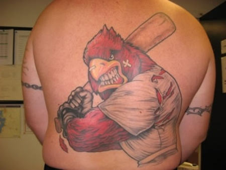 Sports Eagle Tattoo On Back
