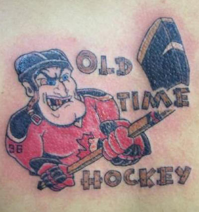 Old Time Hockey Tattoo