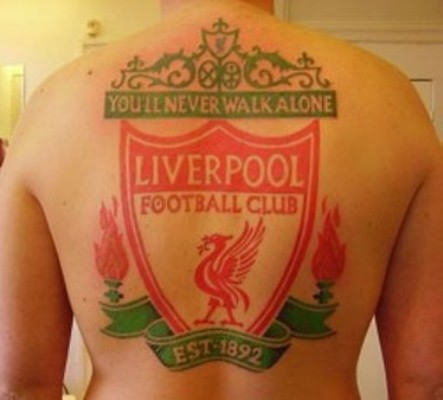 Football Club Tattoo On Back