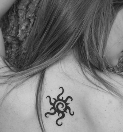 Tribal Style - Sun Tattoo on Back