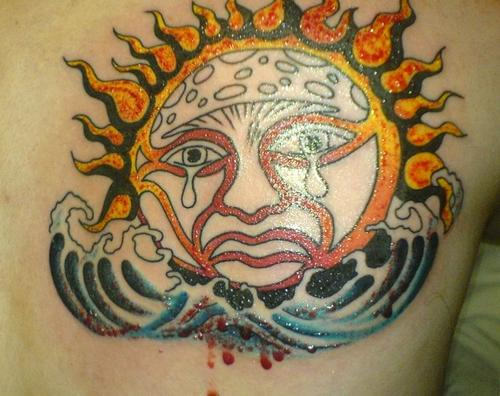 Crying Sun Tattoo 