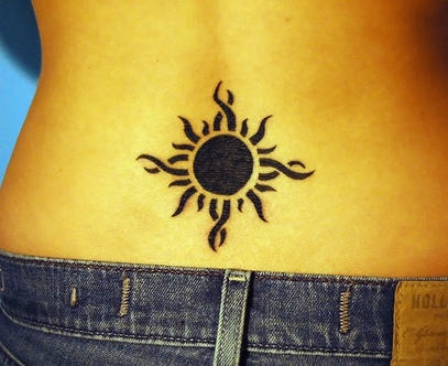 Splendid Sun Tattoo On Waist