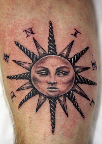 Nice Sun Tattoo