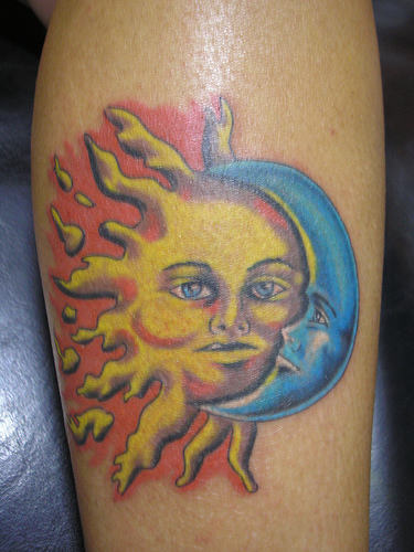 Lovely Taino Sun Tattoo