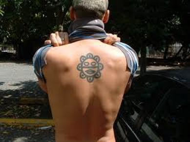 Taino Sun Tattoo On Back