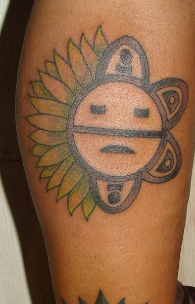 Adorable Taino Sun Tattoo