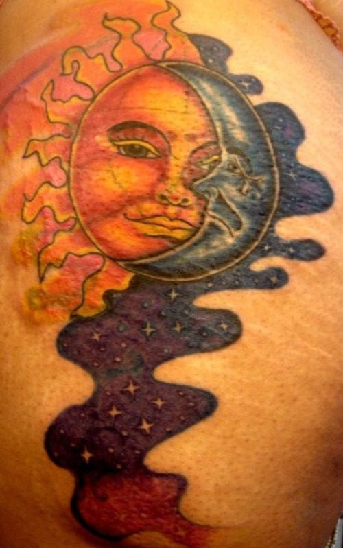 Sun and Moon Tattoo