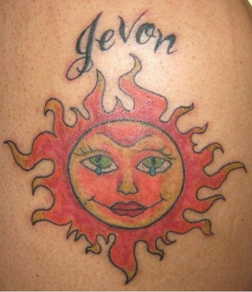 Sad Taino Sun Tattoo