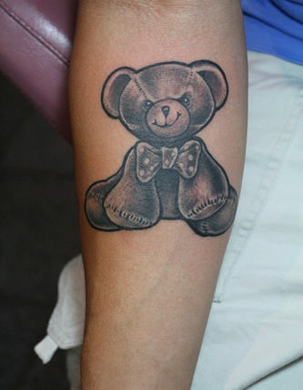 Cute Teddy Bear Tattoo