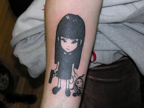 Gangsta Girl Tattoo on Arm