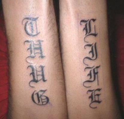 Stylish Thug Life Tattoo