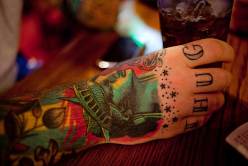 Colorful Thug Tattoo Design