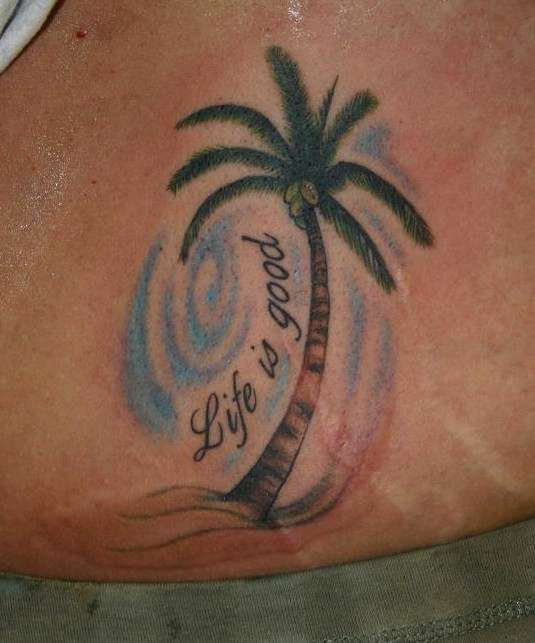 Life Is Good Tree Tattoo