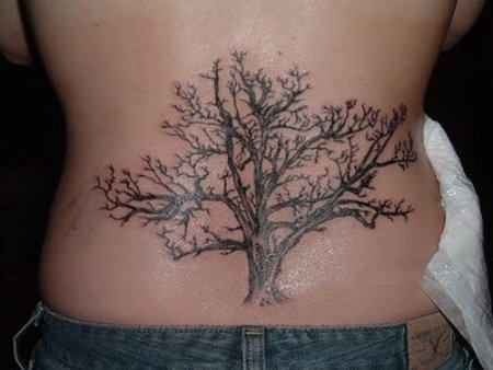 Tree Tattoo on Lower Back