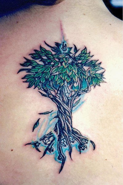 Winsome Tree Tattoo On Back