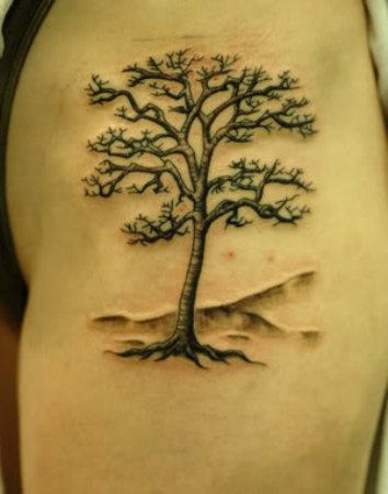 Alone Tree Tattoo