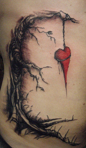 Love Killer Tree Tattoo