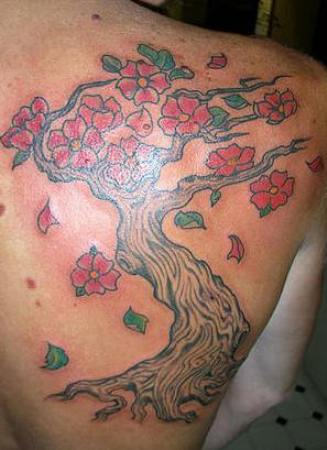 Lovely Cherry Tree Tattoo