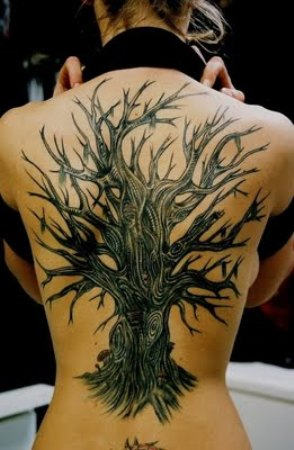 Huge Tree Tattoo On Back