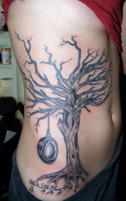 Fabulous Tree Tattoo On Rib