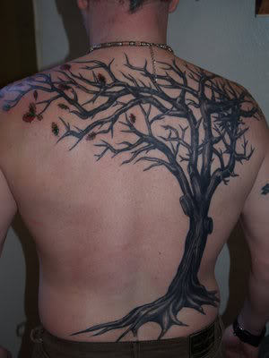 Classy Tree Tattoo On Back