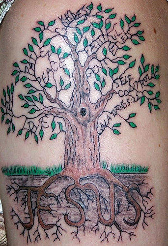 Jesus Tree Tattoo