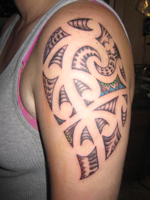 Tribal Tattoo On Shoulder