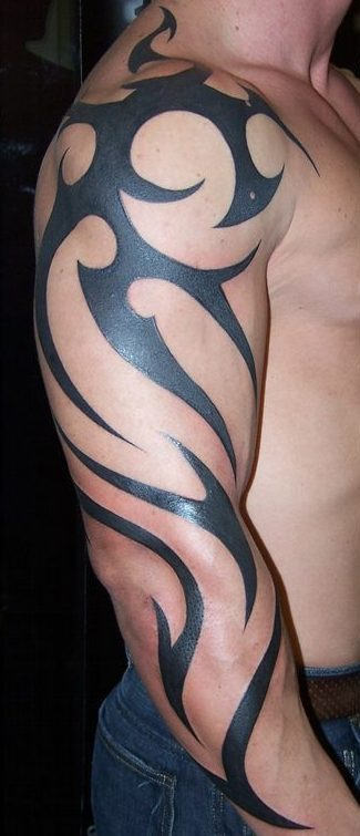 Wonderful Tribal Tattoo On Arm