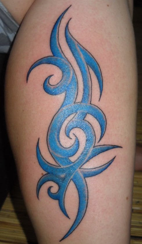 Blue Tribal Tattoo