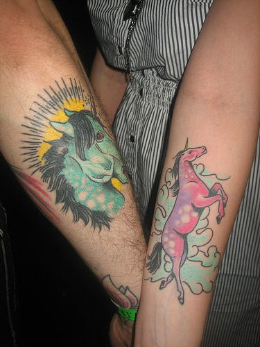 Unicorn Tattoos On Arms