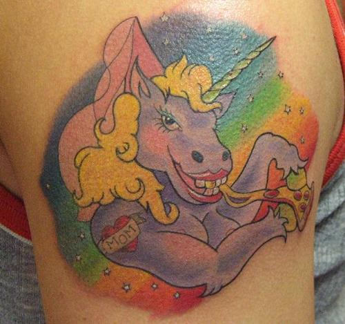 Agreeable Unicorn Tattoo
