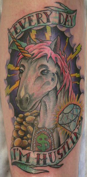 Admirable Unicorn Tattoo