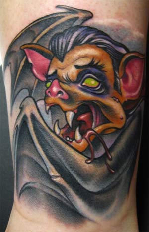 Cartoon Vampire Tattoo