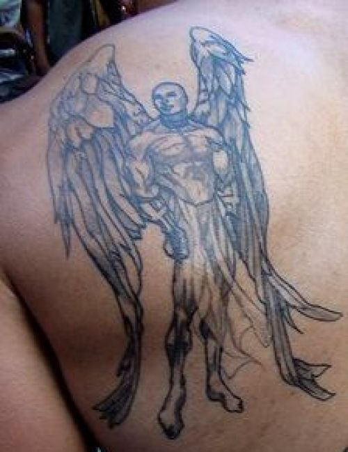 Angel Vampire Tattoo On Back