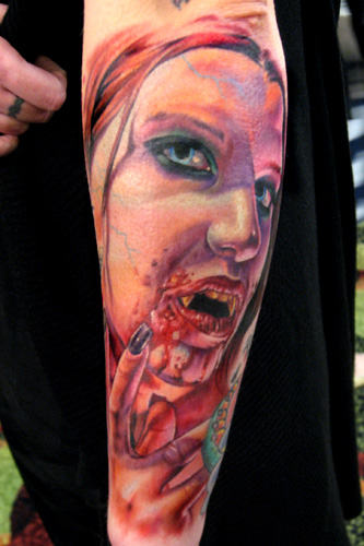 Bloody Vampire On Arm