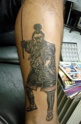 Ready To Face Samurai Tattoo