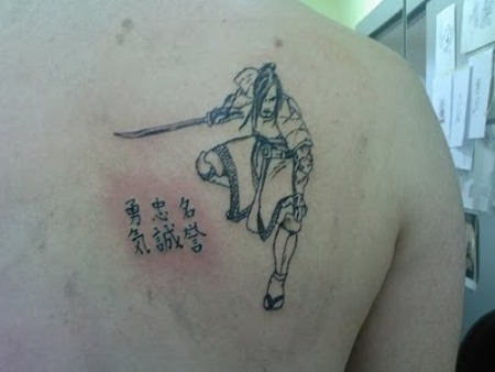 Samurai Tattoo On Back