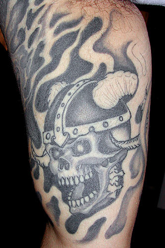 Warrior Skull Tattoo