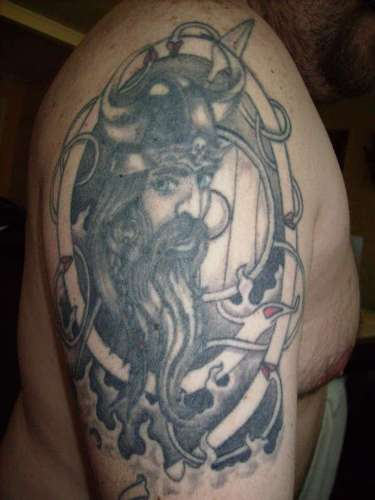 Winning Viking Tattoo On Shoulder