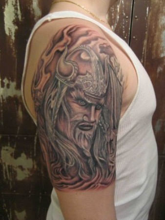 Samurai Tattoo On Shoulder