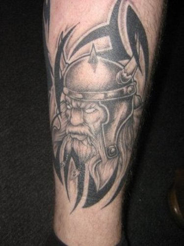 Angry Viking On Leg