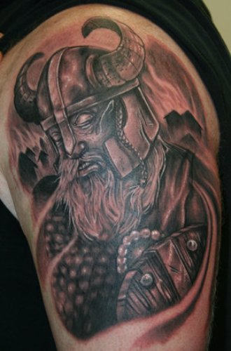 Praying Viking Tattoo
