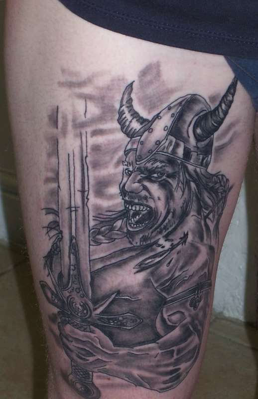 Shouting Samurai Tattoo