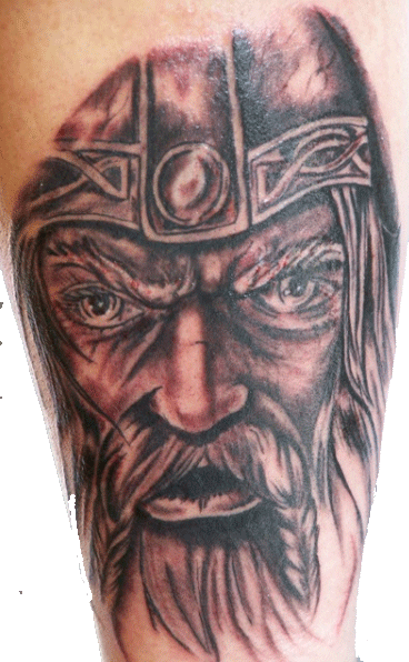 Face Of Warrior Tattoo