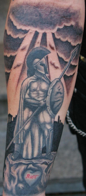Warrior Tattoo On Arm