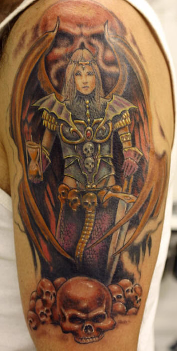 Devil Warrior Tattoo Design