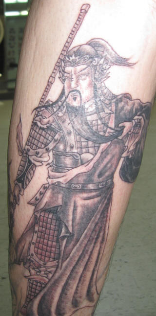 Warrior With Long Beard Tattoo