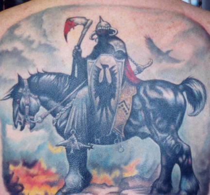 Ready For War Tattoo On Back